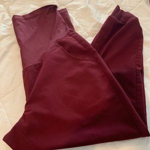 Figs Zamora Jogger, Large Petite Maternity, Burgundy